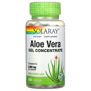 Solaray, Aloe Vera Gel Concentrate, Aloe-Vera-Gelkonzentrat, 100 vegetarische Kapseln