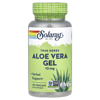Solaray, True Herbs, гель из алоэ вера, 100 капсул VegCap