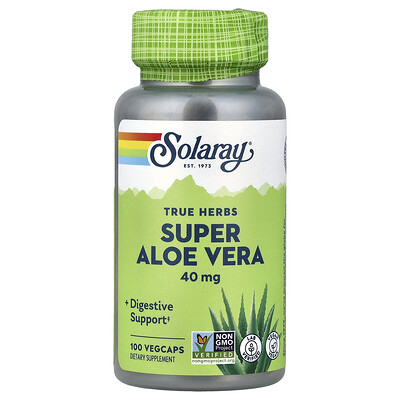 Product Image for Solaray, True Herbs, Super Aloe Vera, 100 VegCaps