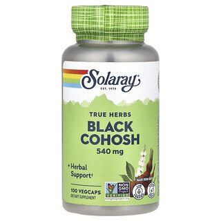 Solaray, True Herbs, Trauben-Silberkerze, 540 mg, 100 pflanzliche Kapseln