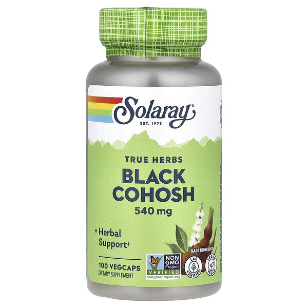 Solaray True Herbs, Black Cohosh, 540 mg, 100 VegCaps