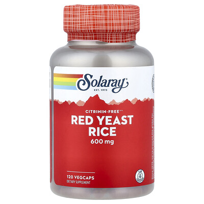 Product Image for Solaray, Red Yeast Rice, 600 mg, 120 VegCaps