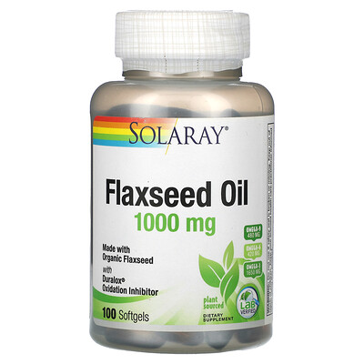 Solaray , Flaxseed Oil, 100 Softgels (333 Mg Per Softgel)