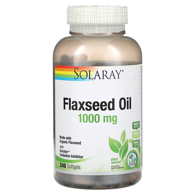 Solaray , Flaxseed Oil, 240 Softgels (333 Mg Per Softgel)