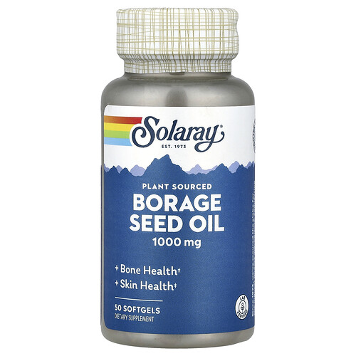 Solaray, Agurklių sėklų aliejus, 1 000 mg, 50 minkštųjų gelių