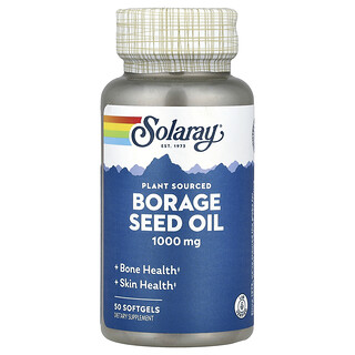 Solaray, Borágómag olaj, 1000 mg, 50 Softgels
