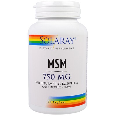 Solaray MSM, 750 mg, 90 Veg Caps