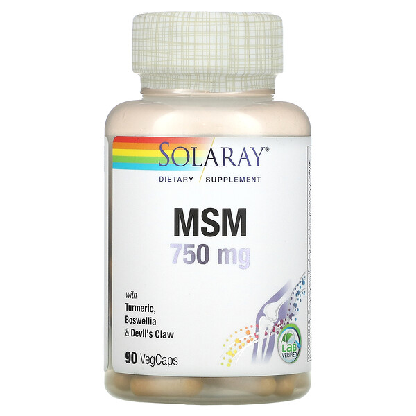 Solaray, MSM, 750 mg, 90 VegCaps