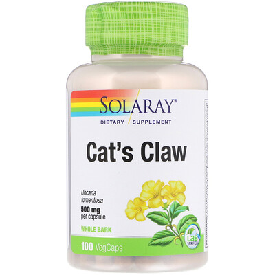Solaray Cat's Claw, 500 mg, 100 VegCaps