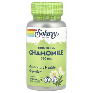 Solaray, True Herbs, Chamomile, 350 mg, 100 VegCaps