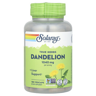 Solaray, Herba Benar, Dandelion, 180 VegCaps (520 mg setiap Kapsul)
