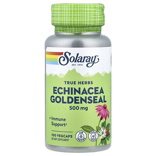 Solaray, True Herbs, Echinacea Goldenseal, 100 VegCaps
