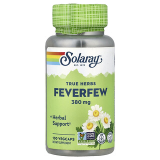 Solaray, 真正草本，小白菊，380 毫克，100 粒素食膠囊