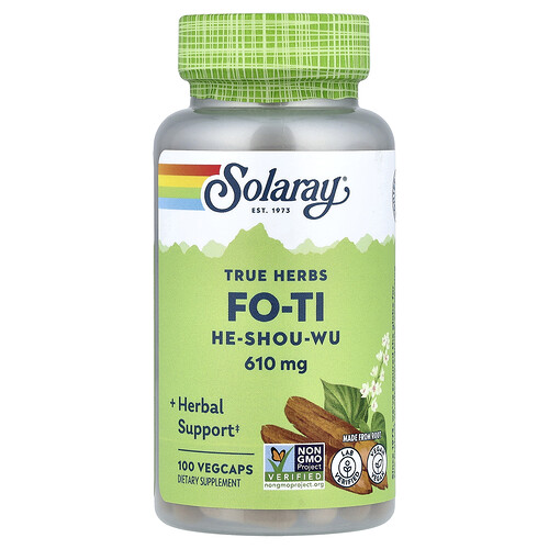 Solaray True Herbs, Fo-Ti He-Shou-Wu, 610 mg, 100 VegCaps