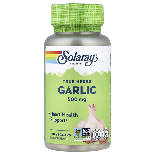 Solaray True Herbs, Garlic, 500 mg, 100 VegCaps