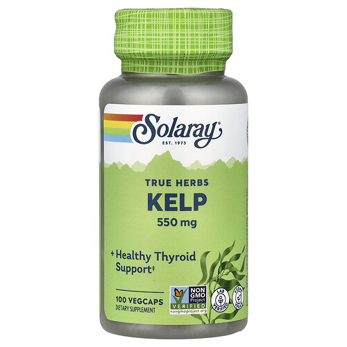 Solaray, True Herbs, Kelp, 100 Vegcaps