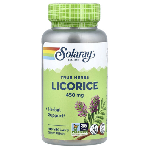 Solaray Licorice, 450 mg, 100 VegCaps