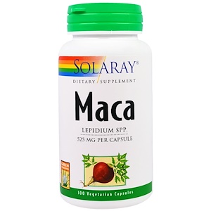 Solaray, Мака, 525 мг, 100 вегетарианских капсул