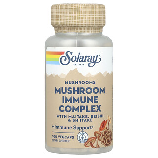 Solaray, Sieni-immuunikompleksi maitake-, reish- ja shiitake-sienillä, 100 kasviskapselia