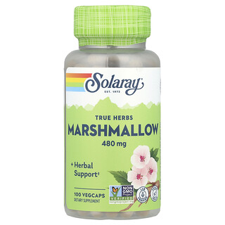 Solaray, True Herbs, Malvavisco, 480 mg, 100 cápsulas vegetales