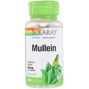 Отзывы о Соларай, Mullein, 330 mg, 100 VegCaps