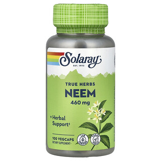Solaray, True Herbs, ним, 460 мг, 100 растительных капсул