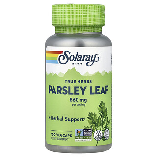 Solaray, True Herbs, Folha de Salsa, 100 VegCaps (430 mg por Cápsula)