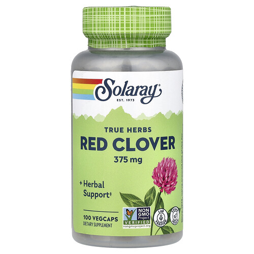 Solaray True Herbs, Red Clover, 375 mg, 100 VegCaps