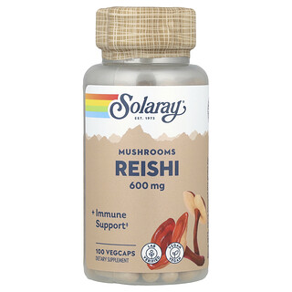 Solaray, Hongos reishi, 600 mg, 100 cápsulas vegetales