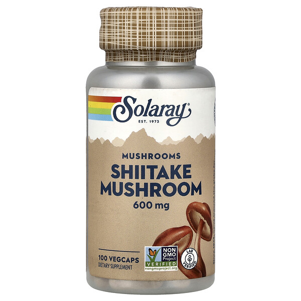 Solaray Mushrooms, Shiitake Mushroom, 600 mg, 100 VegCaps
