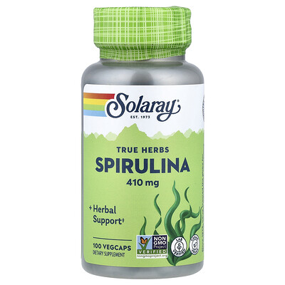 Product Image for Solaray, True Herbs, Spirulina, 100 Vegcaps