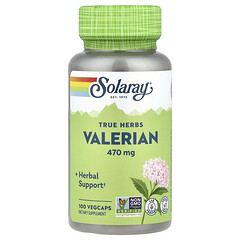 True Herbs, валеріана, 470 мг, 100 капсул VegCap