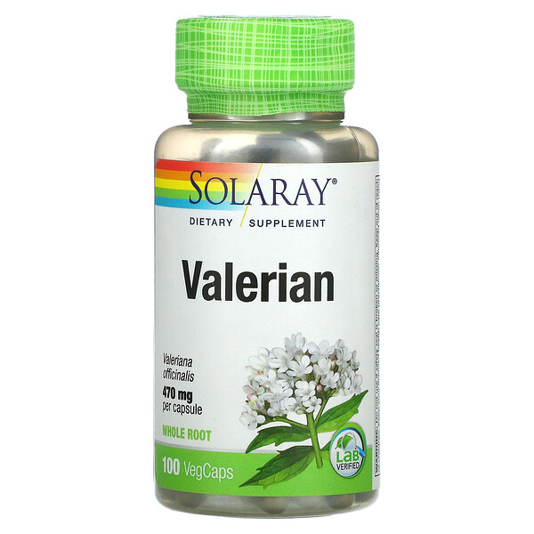 Solaray, セイヨウカノコソウ、470mg、ベジカプセル100粒