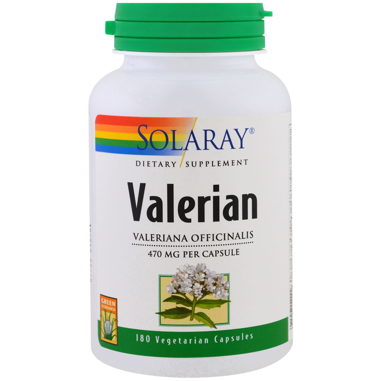 Solaray, Валериана, 470 мг, 180 капсул в растительной оболочке