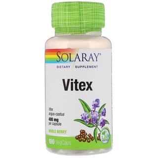 Solaray, Vitex، 400 ملغ، 100 كبسولة نباتية