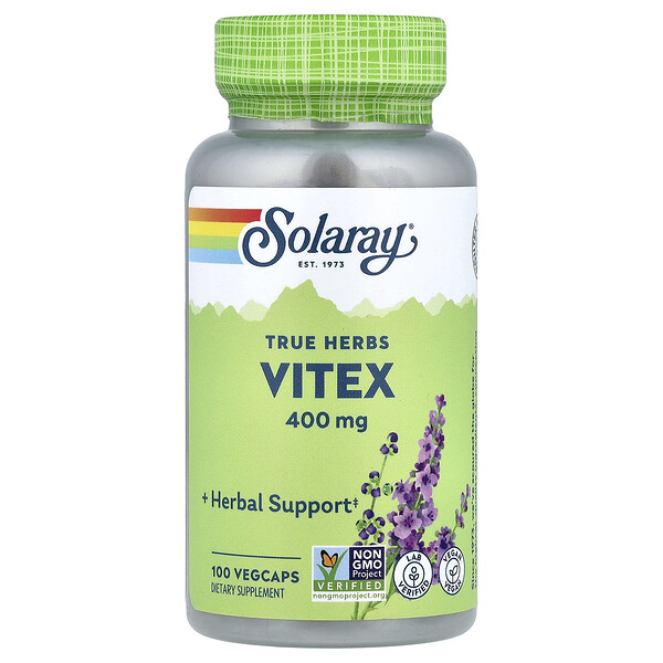 Solaray True Herbs, Vitex, 400 mg, 100 VegCaps