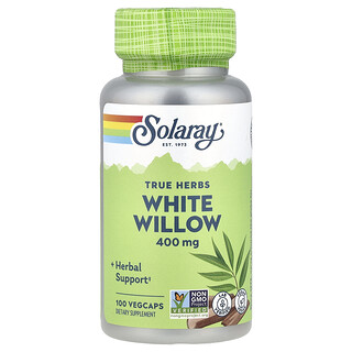 Solaray, True Herbs, Beyaz Söğüt, 400 mg, 100 VegCaps