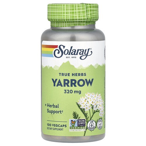 Solaray, True Herbs, Yarrow, 320 mg, 100 VegCaps