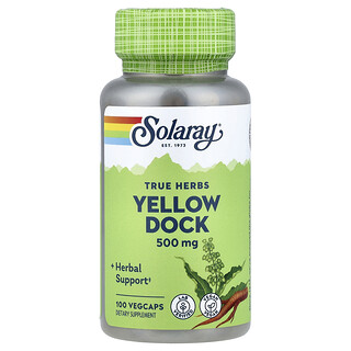 Solaray, True Herbs, Muelle amarillo, 500 mg, 100 cápsulas vegetales