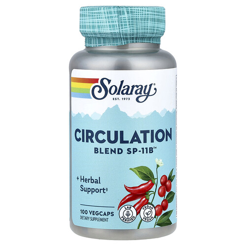 Solaray Circulation Blend SP-11B™, 100 VegCaps