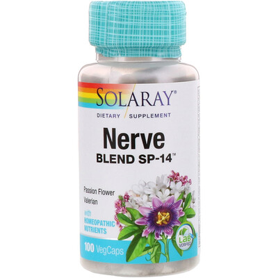 Solaray Nerve Blend SP-14, 100 VegCaps