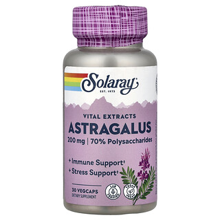 Solaray, Vitale ekstrakter, Astragalus, 30 VegCaps
