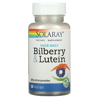 Solaray,  Once Daily Bilberry & Lutein, 30 VegCaps