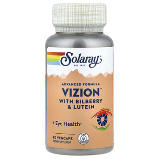 Solaray, Formula avansată Vizion cu afine și luteină, 90 capsule vegetale