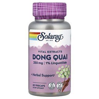 Solaray‏, תמציות חיוניות, דונג קוואי, 250 מ"ג, 60 VegCaps