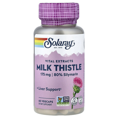 Solaray Vital Extracts, Milk Thistle, 60 VegCaps