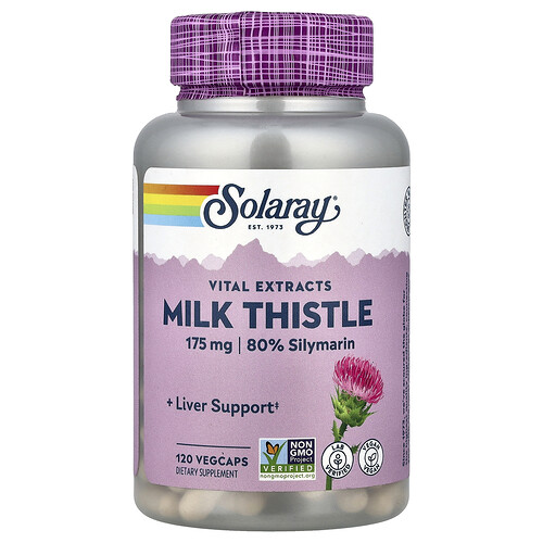 Solaray Vital Extracts, Milk Thistle, 120 VegCaps