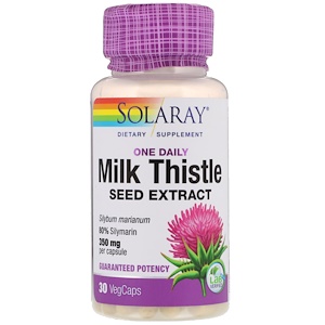 Соларай, Milk Thistle Seed Extract, One Daily, 350 mg, 30 VegCaps отзывы покупателей