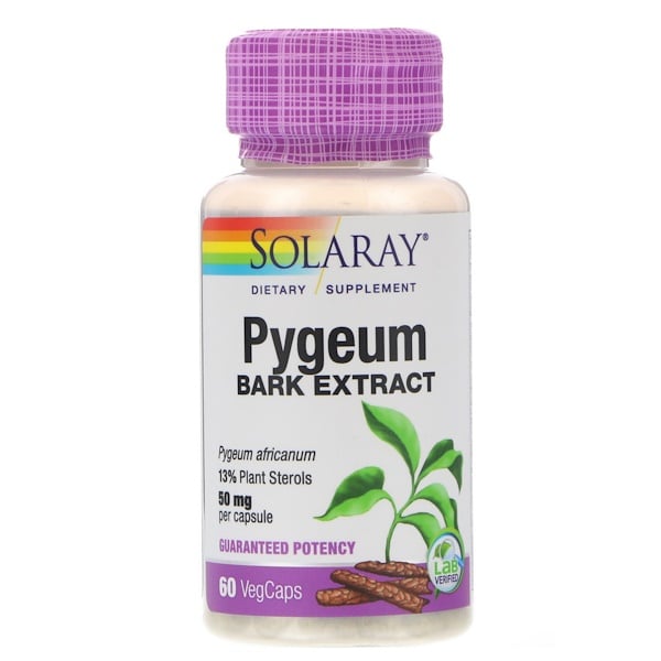Solaray, Pygeum Bark Extract, 50 mg, 60 VegCaps