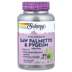 Vital Extracts, Saw Palmetto & Pygeum із цинком, 120 капсул VegCaps